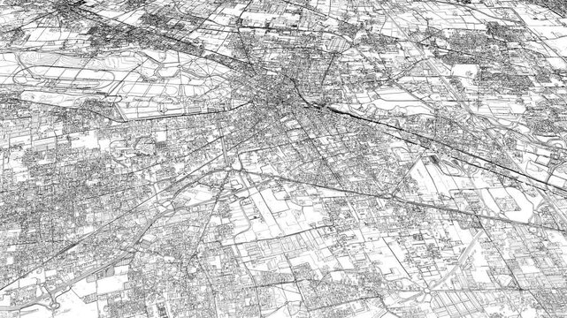 3D looped animation of city - Monza Italy