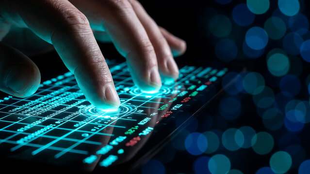 Interface with Streaming Algorithmic Code and Financial Stock Tickers