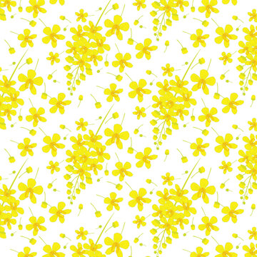 seamless  cassia fistula pattern