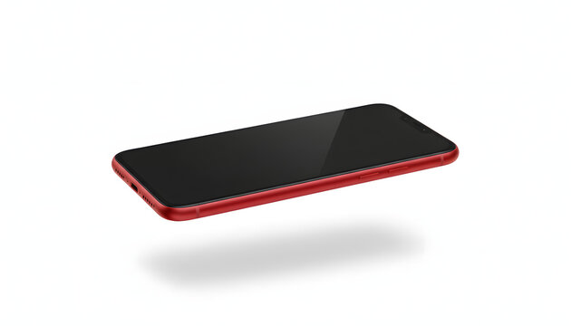 Red and black smartphone device.