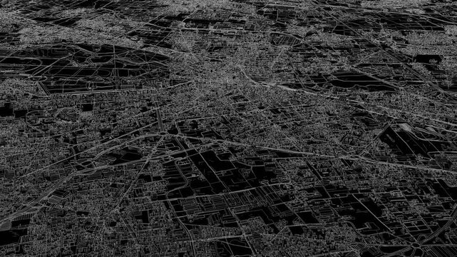 3D looped animation of city - Monza Italy