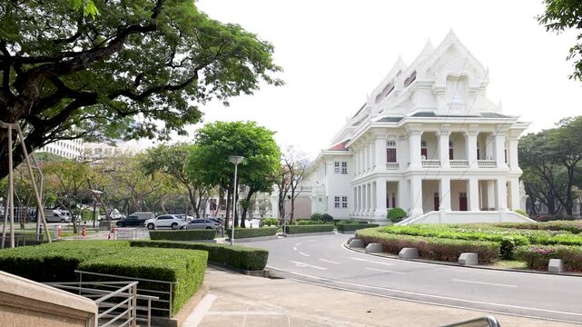 Traditional Thai Architecture at Chulalongkorn University Campus in Bangkok Thailand