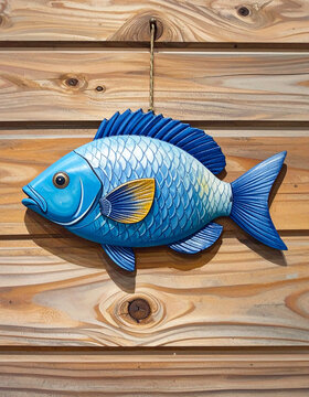 Blue fish decoration