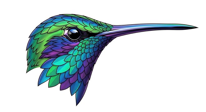 Colorful peacock feather with iridescent eye pattern.