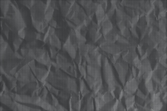 A close-up view of crumpled gray paper with many wrinkles