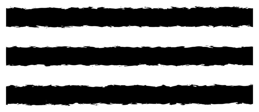 Horizontal stripes with rough torn edges in a minimalist style
