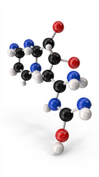 Molecular Structure of Adenosine Triphosphate (ATP): A 3D illustration depicting the complex molecular structure of adenosine triphosphate, the primary energy currency of all known cells.