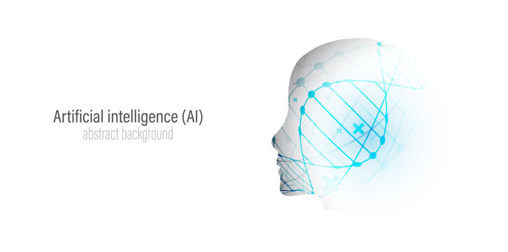 Creative image of AI environment. Scientific medical background.