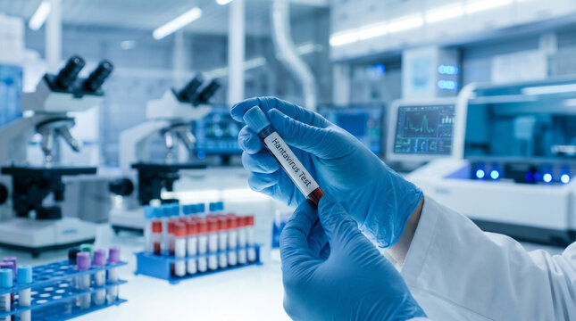 Hantavirus Blood Test Analysis in Modern Laboratory