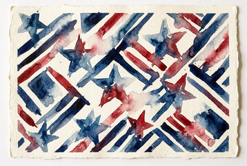 Obraz premium watercolor 4th of July celebration
