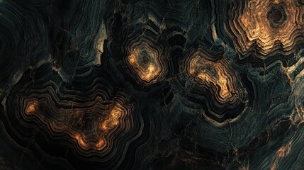 Obraz premium Striking sedimentary rock layers exhibiting organic patterns and earthy tones in intricate detail