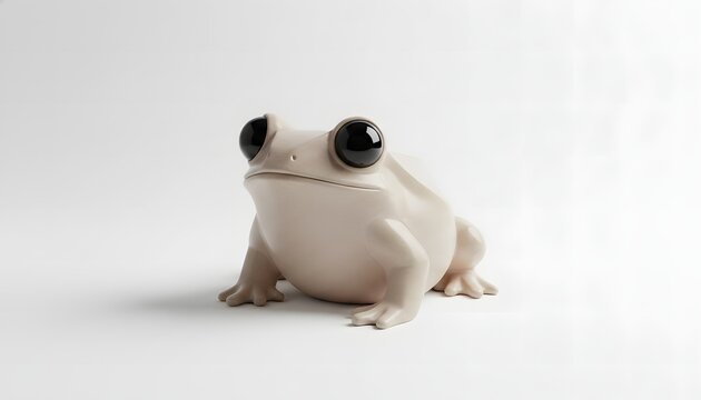 tree frog or whipping frog or four lined tree frog or polypedates leucomystax with big eyes isolated on clean white background