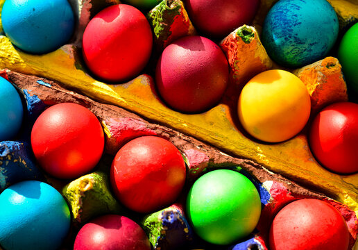 colorful easter eggs