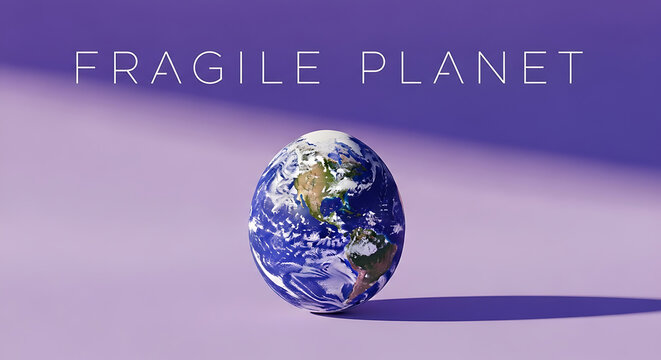 A compelling visual representing Earth's profound delicacy, underscoring the urgent global imperative for environmental protection and sustainable practices to safeguard our vulnerable home world