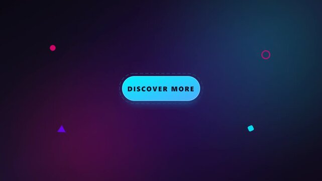 A vibrant gradient background with a Discover More button and colorful dots floating around it