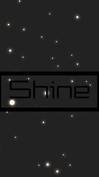 Vertical video: Glitch bars sliding right overlapping Shine box stars twinkling to reveal label