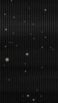 Vertical video: Ribbed panel with drifting specks, flicker starting fall and flare, showing midband