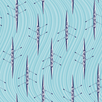 Textiles and background patterns for rowing competitions,