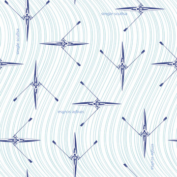 Textiles and background patterns for rowing competitions,