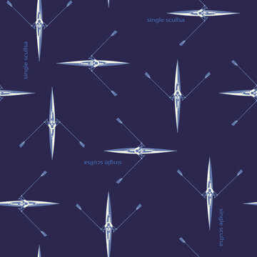Textiles and background patterns for rowing competitions,
