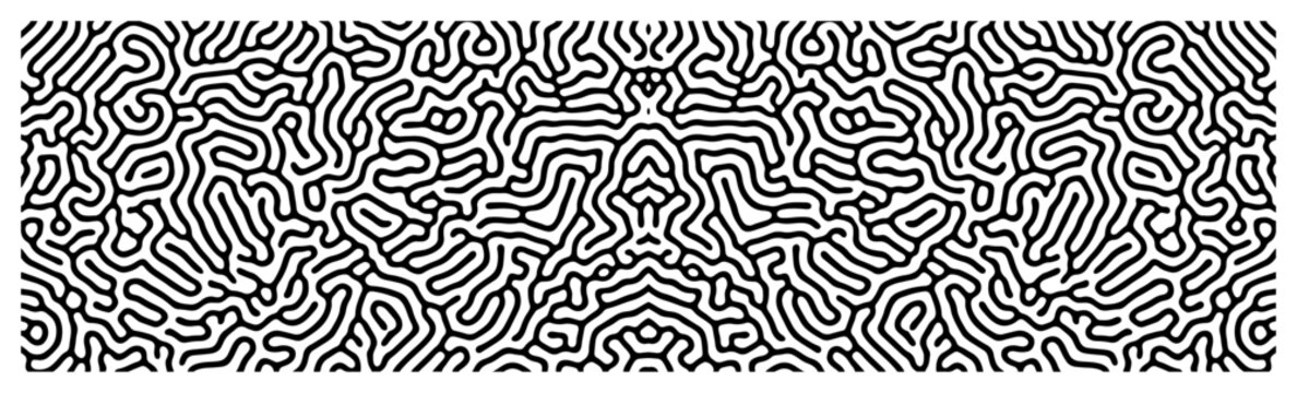 Organic turing pattern with fluid labyrinthine curves in modern biological style