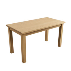 Fototapeta premium Wooden Dining Table with Natural Grain Texture Isolated on Transparent Background