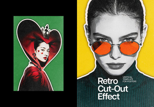 Cut Out Photo Effect &ndash; Halftone for Poster & Social Media (PSD)