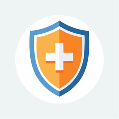 Obraz premium Health Shield Icon with Cross
