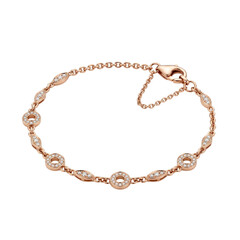 Fototapeta premium A luxurious rose gold bracelet with diamonds on a white background Photo realistic image background removed. png