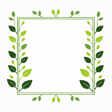 Green Leafy Border Frame