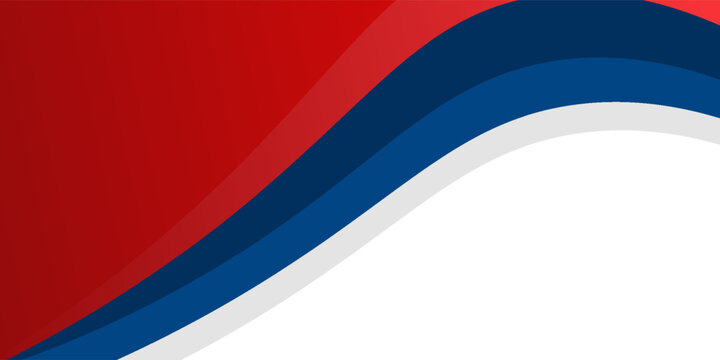 Abstract Red and Blue Wave Banner Background with Modern Corporate Design