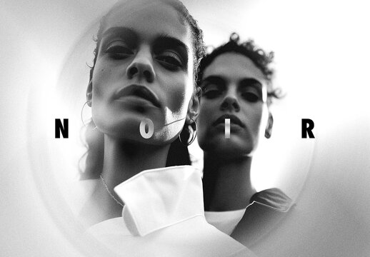 Radial Spin Photo Effect &ndash; Noir for Album Cover & Social Media (PSD)