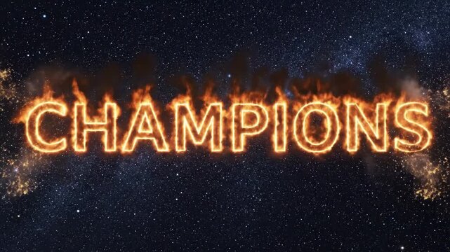 Champions victory celebration fireworks triumph