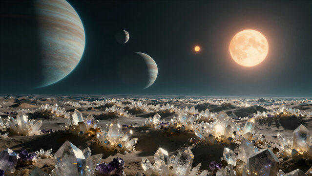 Galactic Insight: Mapping Potential Through Ethereal Crystal Structures