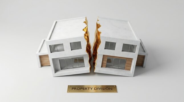 Symbolic broken house model with flame detail and hebrew plaque, representing