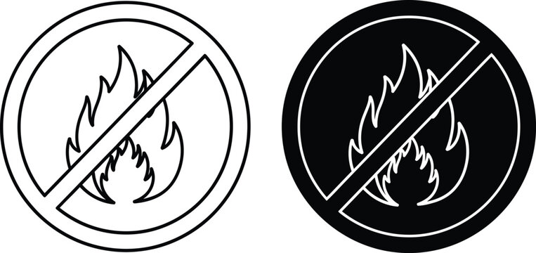 Prohibition sign featuring raptor claw silhouette inside a circle with a diagonal slash vector illustration