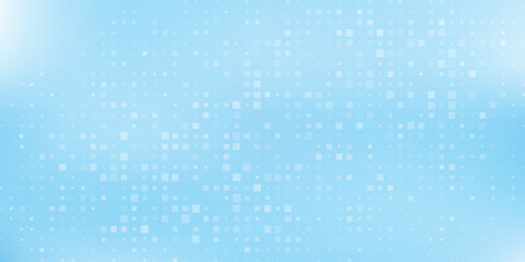 Fototapeta premium Abstract blue halftone square grid pattern background. Modern futuristic digital tech vector backdrop for cyber security, data presentation, and business web banner eps10