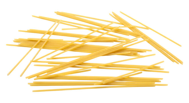 A pile of spaghetti on a transparent background