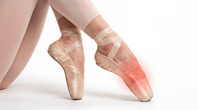 Ballerina Foot Pain & Injury in Pointe Shoes. Dancer's Arch Strain, Stress, and Physical Demands of Ballet. Health & Wellness.