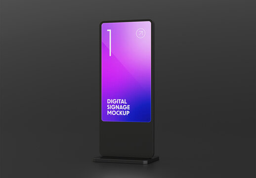 Standing Digital Signage Mockup