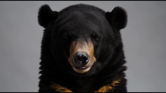 Close up portrait of a sun bear or honey bear