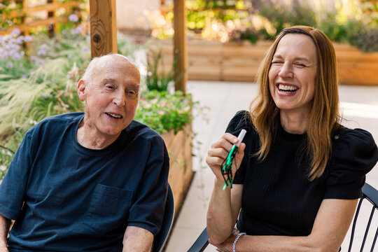 Happy Multigenerational Family Moment at Backyard Gathering