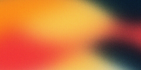 Grainy gradient background with warm orange and red light leaks. Abstract textured blur with cinematic film grain aesthetic. Vibrant colorful backdrop for modern web design and social media. © VEXLO