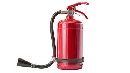Obraz premium PNG of A bright red fire extinguisher ready for emergency use in any setting.