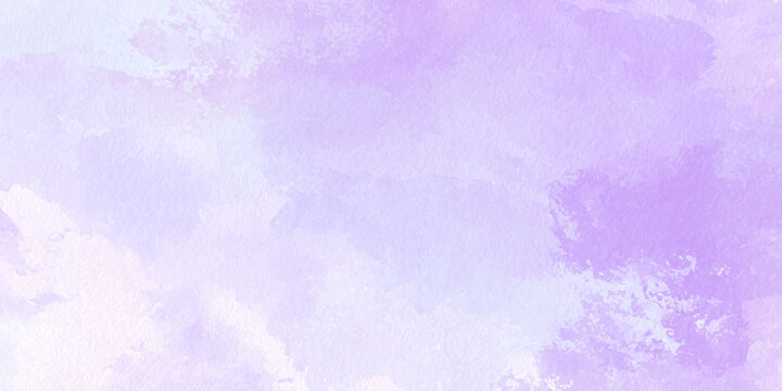 Soft purple watercolor background with white and light purple splotches for design and artistic projects