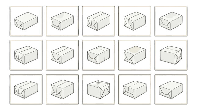 Collection of various white erasers with different shapes and sizes