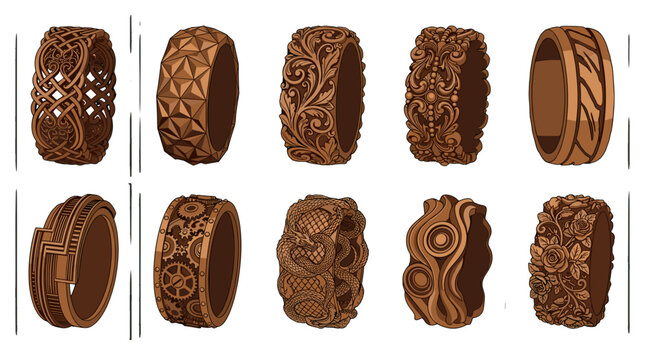 Collection of various textured and patterned chocolate cookies