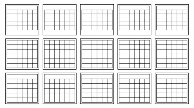Grid pattern with multiple squares arranged in a geometric layout