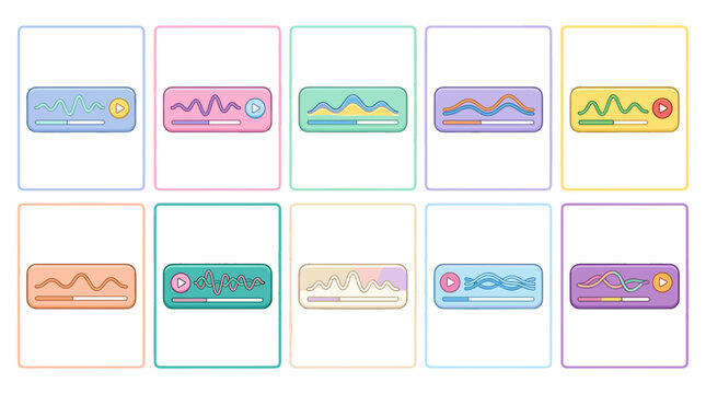 Collection of colorful vintage cassette tapes