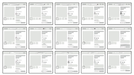 Collection of various digital device screens displaying user interfaces © Matheus